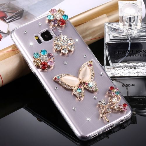 Galaxy S8 Coque Protection TPU Papillon Bijoux incrusté ALS52690