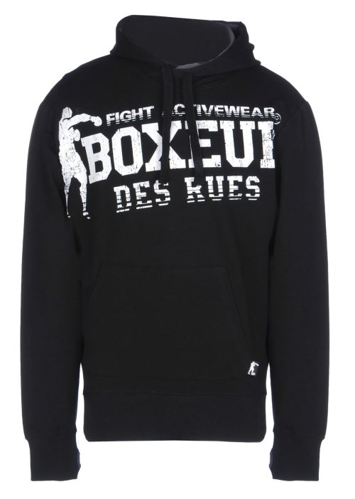 Sweat à capuche Boxeur des rues-XL-Noir-XL--XL-Noir--------------Noir-