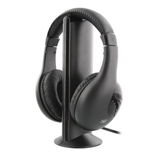 T'nB - HOME - CSHOMESF1 - Casque TV sans fil universel radio fréquence - Portée jusqu'a 30m - Contrôle du volume intégré
