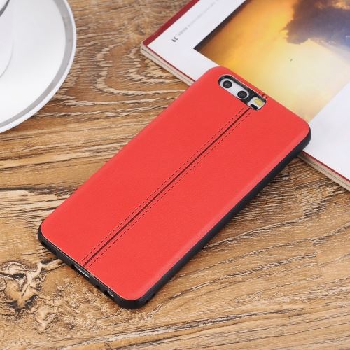 Huawei P10 Coque Protection Plastique Effet Cuir Rouge ALS53713