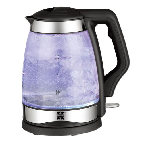 Herzberg HG-5044: Bouilloire Electrique en Verre de 1.8L Avec Indicateur Lumineux à LED