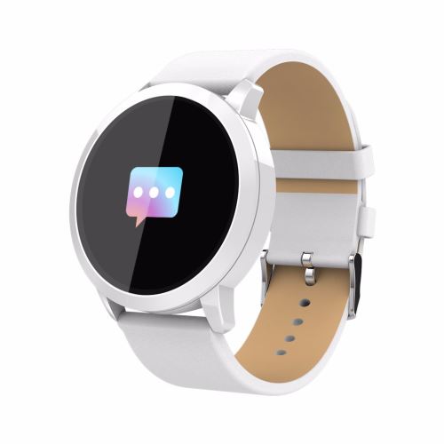 Q8 IP67 coloré montre intelligente de bracelet de tension artérielle de fréquence cardiaque de bracelet Blanc