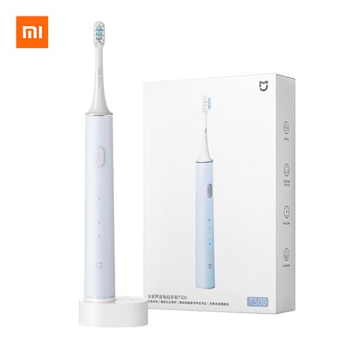 2 Pièces Brosse à dents électrique Xiaomi Mijia T500 31000rpm IPX7 3 Vitesses Sonique, 187.55mm - Bleu et Rose