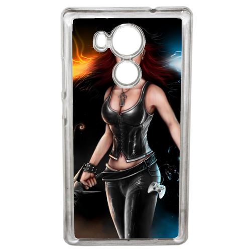 Coque Girl With Sword Compatible Huawei Mate 8 Transparent