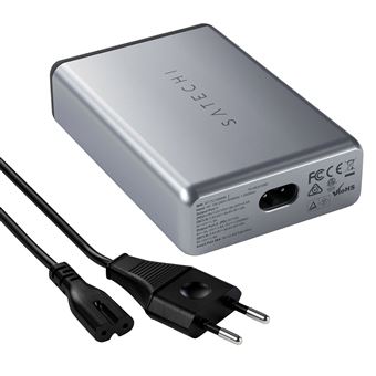 Chargeur Satechi ST-UC165GM-EU avec 4 ports USB-C 165 W Gris sidéral -  Chargeur et câble d'alimentation PC - Achat & prix