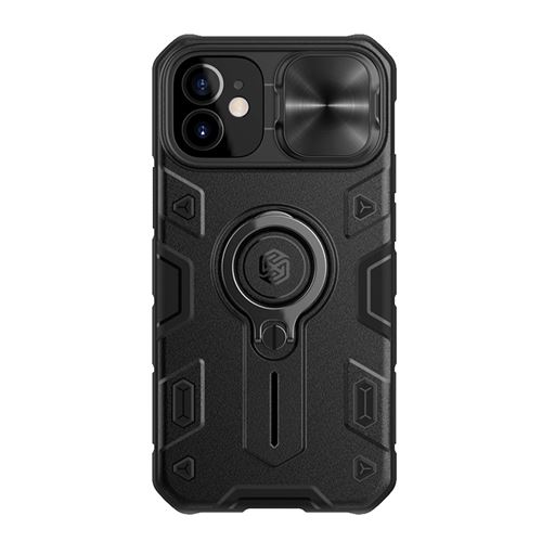 Coque Avec couvercle de caméra Slide Anti-chute Pour iPhone 12 Mini 5.4-Noir