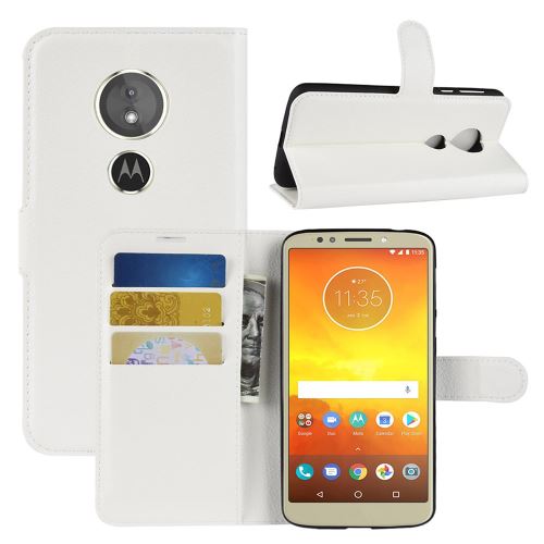 Etui Housse Portefeuille Pour Motorola Moto E5 Play - Blanc