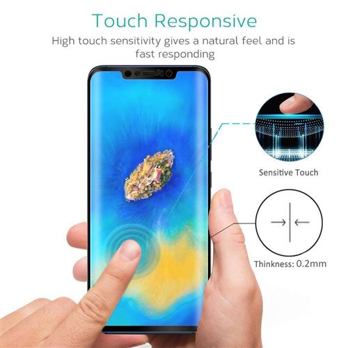 Huawei Mate 20 Pro Vitre protection d'ecran en verre trempé incassable  protection integrale Full 3D