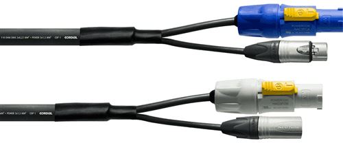 Cordial CPH3-DMX1-PWR1 - Câble DMX XLR 3 points + PowerCON 3 m