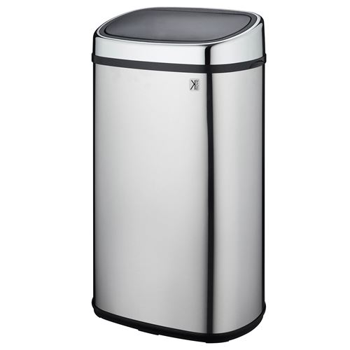 Kitchen Move Poubelle de cuisine à couvercle basculant Push City inox 60 L - vue 1