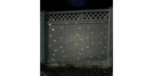 Micro guirlande lumineuse stalactites 100WWCLED pour l'extérieur 24 V Ampoule LED blanc chaud (l x h) 180 cm x 135 cm