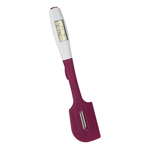 Metaltex 298064317 spatule en silicone avec thermomètre numérique, silicone, blanc, 22,8 x 12,4 x 3,8 cm, 2 unités
