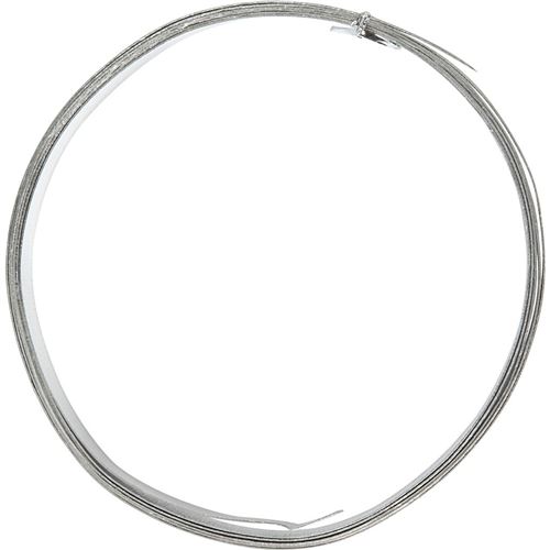 Creotime fil aluminium 2 m plat 1,5 cm argenté