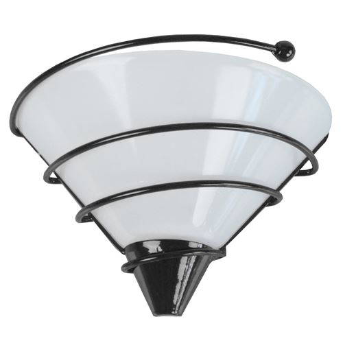 Applique murale en verre spiralito noir e27 40w tosel 30794