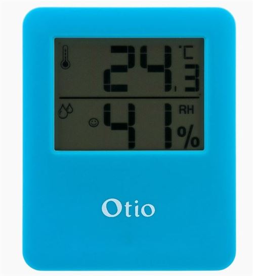 Otio thermomètre/hygromètre magnétique pour intérieur bleu