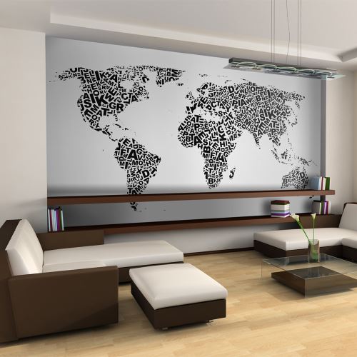 Papier peint - Carte de pensées - 550x270 - XXL -
