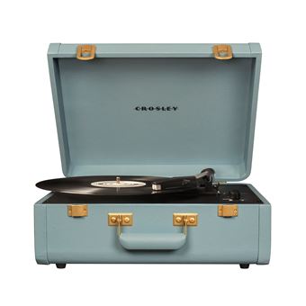 Tourne-disque Portable Crosley Discovery - Bluetooth, 3 Vitesses, Haut-parleurs Intégrés, Design Valise - Cadeau Vinyle