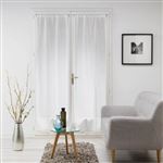Paire De Voilages Passe-Tringle Douceur D'Intérieur Candide Blanc 2x70x200cm - Voile Sablé