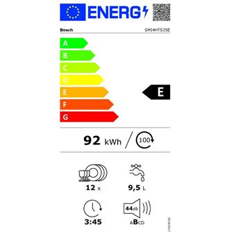 lave-vaisselle 60cm 12c 44db e intégrable avec bandeau metal - smi4hts35e