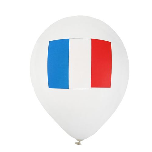 8 ballons latex tricolore france 23 cm - 000446600000001