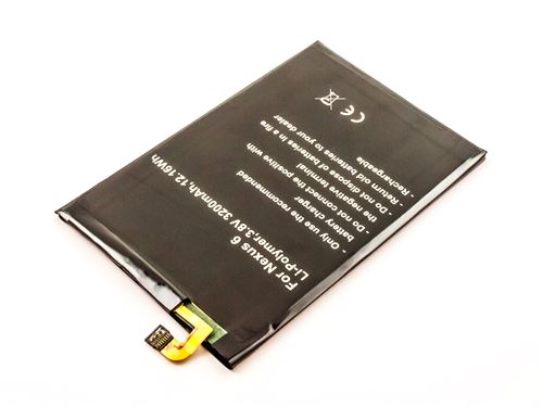 Battery Nexus 6, Li-Polymer, 3,8V, 3200mAh, 12,2Wh, built-in, w/o tools