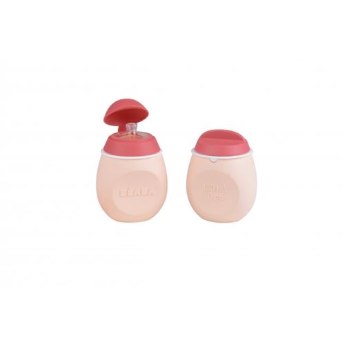 Beaba - Lot BabySqueez' 2 en 1 et Squeez'Portion - Pink