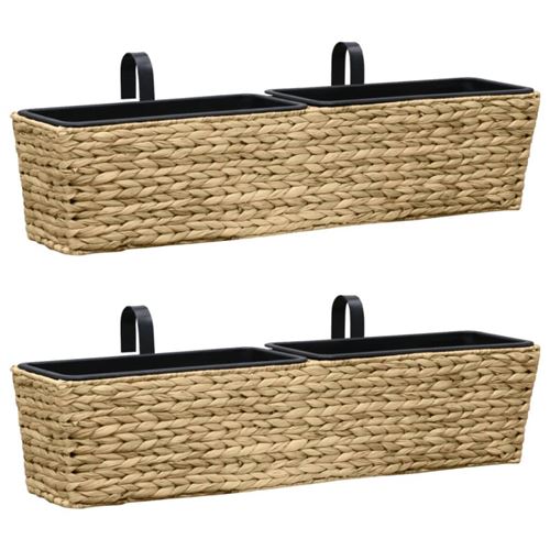 Vidaxl Marron Clair Jardinières 2 Pcs Jacinthe D Eau - Image 1