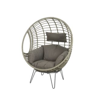 Fauteuil De Jardin En Résine Tressée London Gris Jardideco