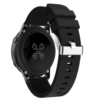 Bracelet de montre Compatible avec Samsung Galaxy Watch Active Sport en souple Silicone Noir Montre Top Prix fnac