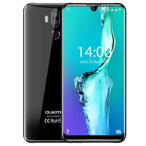 Oukitel K9 4GB RAM 64GB ROM 7.12 pouces Android 9.0 Capteur d'empreintes digitales EU Noir