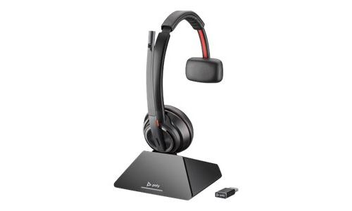 Poly Savi 8210 UC - Microsoft - micro-casque - sur-oreille - DECT 6.0 - sans fil - Certifié pour Microsoft Teams