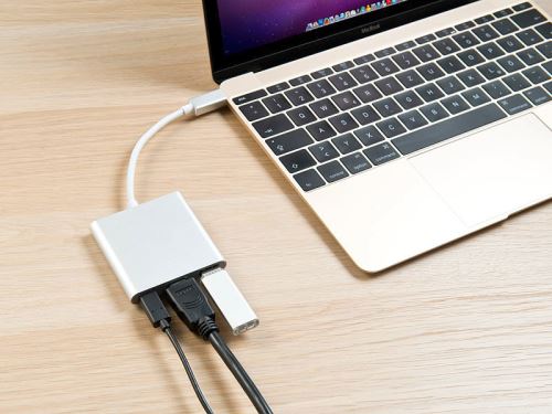 Adaptateur multiport USB C vers USB types A+C et HDMI - Hub USB
