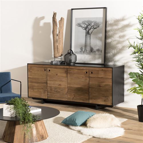 Buffet 4 portes bois Pin recyclé