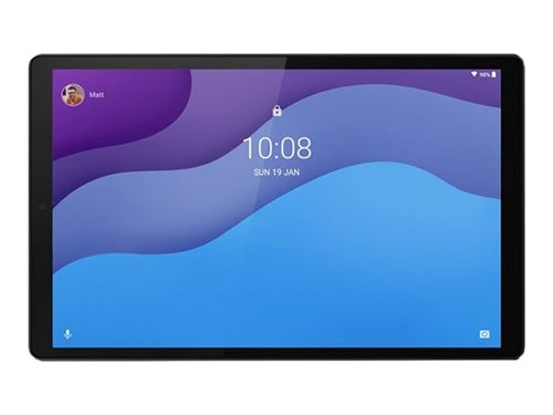 Lenovo Tab M10 HD (2nd Gen) ZA6V - 2020 Edition - tablette - Android 10 - 32 Go eMMC - 10.1 TFT (1280 x 800) - Logement microSD - 4G - LTE - gris de fer