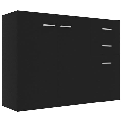 vidaXL Buffet Noir 105x30x75 cm Aggloméré