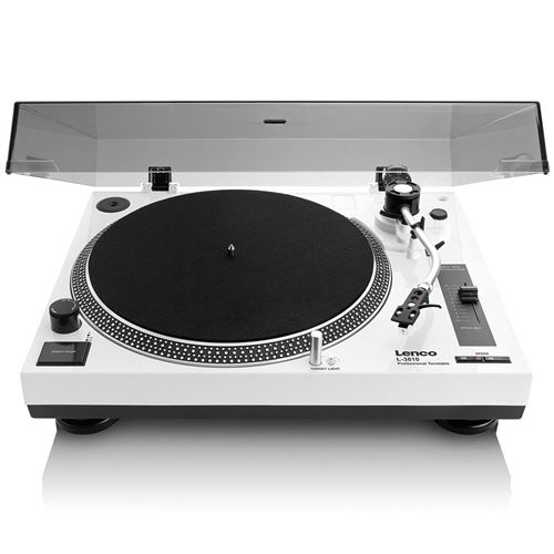 Platine vinyle à entraînement direct avec encodage USB/PC Lenco L-3810WH Blanc