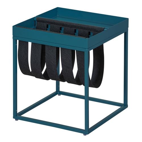 Paris Prix - Table D'appoint Design porte-magazine 40cm Bleu