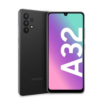 Samsung Galaxy A32 - 4G smartphone - double SIM - RAM 4 Go / Mémoire interne 128 Go - microSD slot - écran OEL - 6.4" - 2400 x 1080 pixels - 4x caméras arrière 64 MP, 8 MP, 5 MP, 5 MP - front camera 20 MP - noir génial - 1