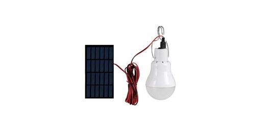 Non Communiqué Blanc Focus Solaire Portatif De Lampe D'ampoule Led Avec Le Panneau 0. 8W Pour L'extérieur