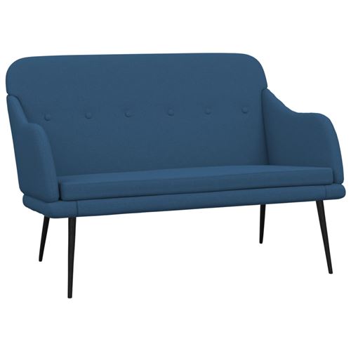 Vidaxl Panca Blu 110x76x80 Cm In Tessuto