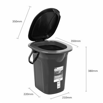 BRANQ Toilettes 15,5 litres de Camping Toilettes Seau WC extérieur Voyage  (Noir) : : Sports et Loisirs