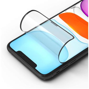 RhinoShield Protection écran 3D Impact compatible avec [iPhone 11 Pro  Max/Xs Max] 3X plus de protection contre les chocs-Bords incurvés 3D pour  une couverture complète-Résistance aux rayures- Noir - Coque et étui