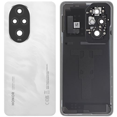 Non Communiqué Blanc / Noir Cache Batterie Original Pour Smartphone Honor 200 Pro Plastique Rigide Honor