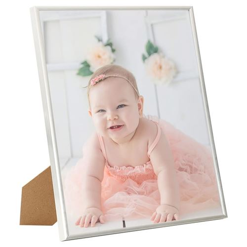 vidaXL Collage de cadres photo 3 pcs de mur table Argenté 40x40 cm MDF