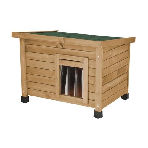 Kerbl Maison pour chats Rustica 57x45x43 cm Marron et vert