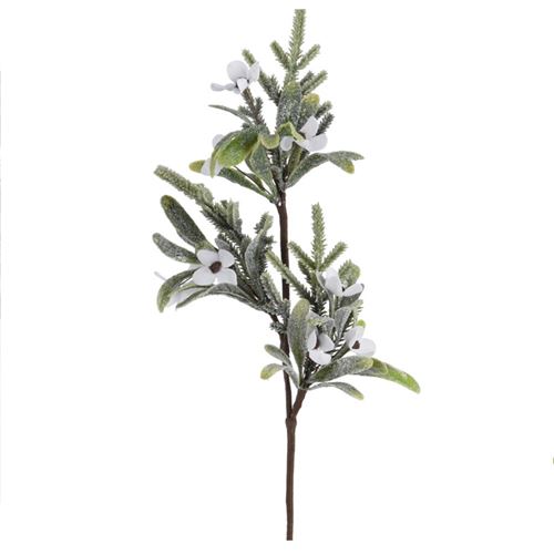 branche artificielle baies fleurs paillettes 48cm - Modèle aléatoire - CAA124360
