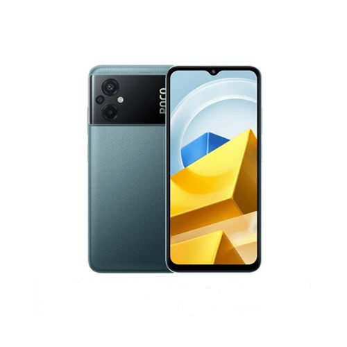 Xiaomi POCO M5 - 4G smartphone - double SIM - RAM 4 Go / Mémoire interne 128 Go - microSD slot - 6.58 - 2408 x 1080 pixels (90 Hz) - 3 x caméras arrière 50 MP, 2 MP, 2 MP - front camera 5 MP - vert