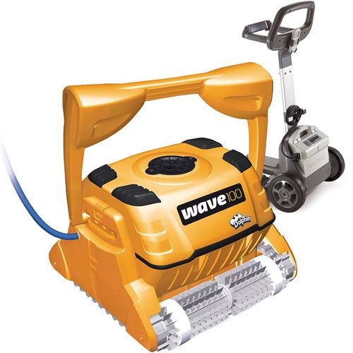Robot electrique de piscine professionnel 25m brosse combin&eacute;e wave 100