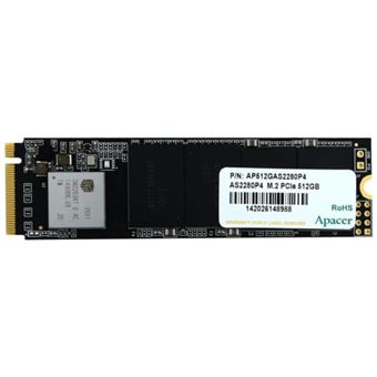 SSD Interne Apacer AS2280P4 AP512GAS2280P4-1 512Go M.2 2100Mo/s NVMe Noir - 1