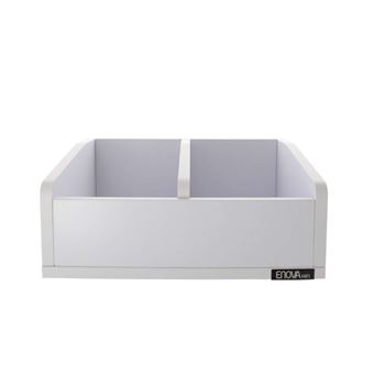 Enova hifi Vinyle Bac 45t Wh - Meuble blanc pour vinyles 45 tours